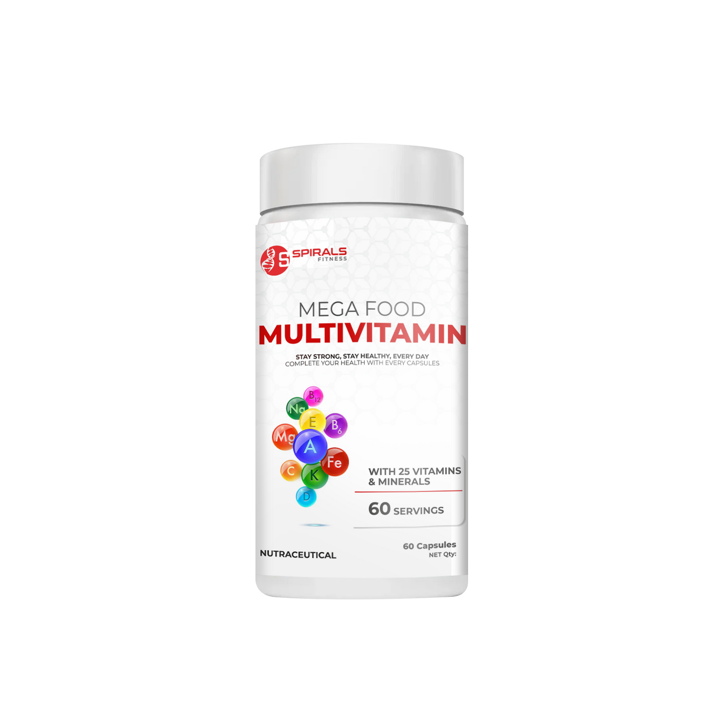 Spirals Fitness  Men Daily Multivitamin 60 Capsules