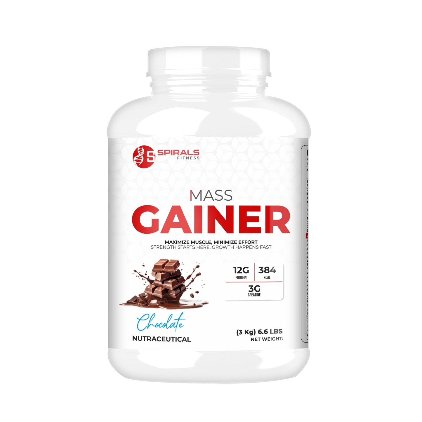 Spirals Fitness  Mass Gainer - 3Kg (Chocolate flavor)